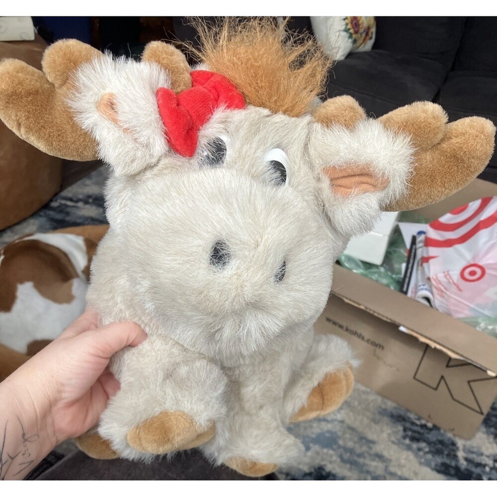 Moose Vintage 1992 People Pals  Bow Plush 12" Tall